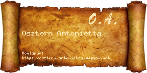 Osztern Antonietta névjegykártya
